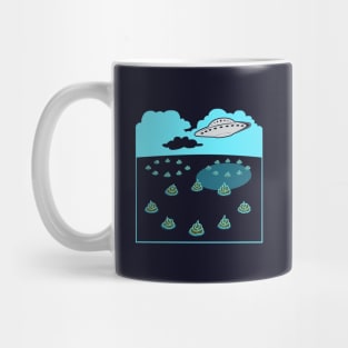 Funny Alien Ufo Flying Saucer Crop Circles Poop Mug